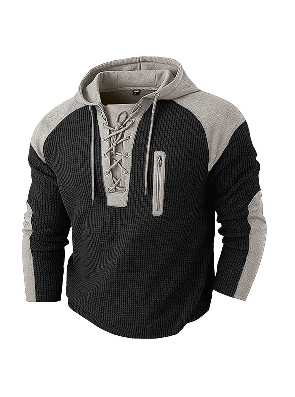 Herren Hoodie Waffel-Sweatshirt