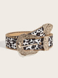 Damen-Gürtel mit Leoparden-Print