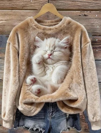 Weihnachts-Sweatshirt mit Digitalprint