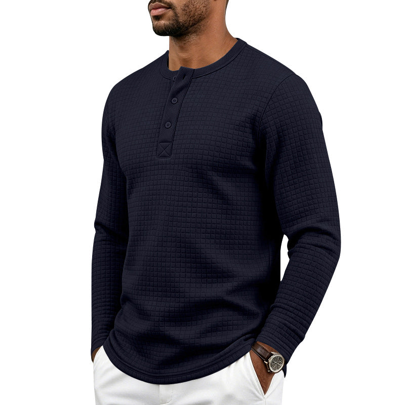 Herren Retro-Jacquard-Plaid-Weitshirt
