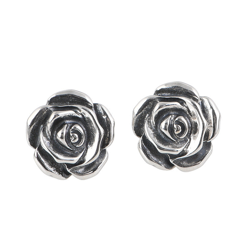 Ohrstecker Rose Sterling Silber