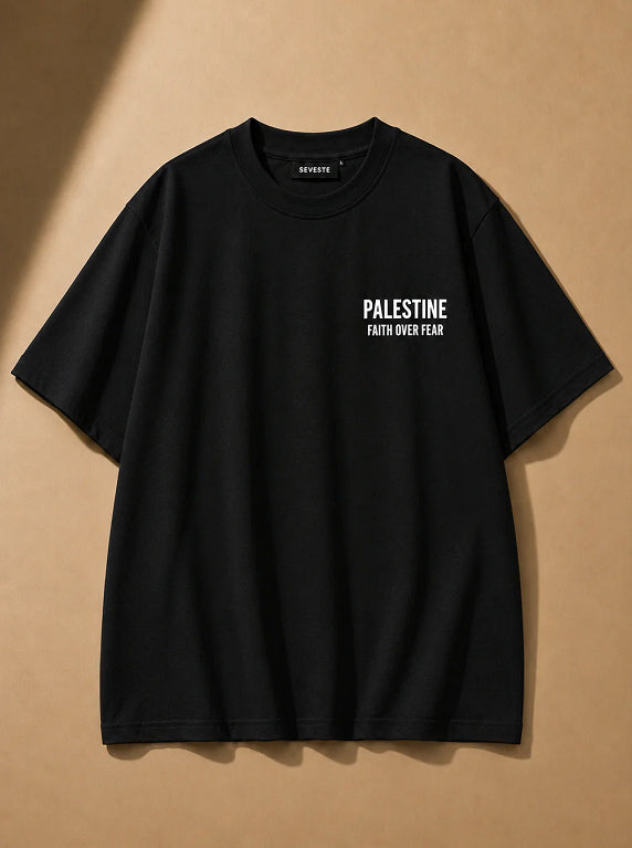 Loose Fit T-Shirt mit Print und Stickerei