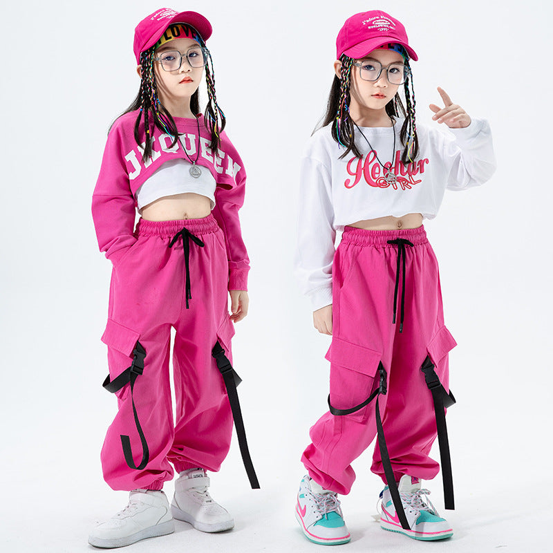 Mädchen Jazz Dance Outfit Langarm & Hose
