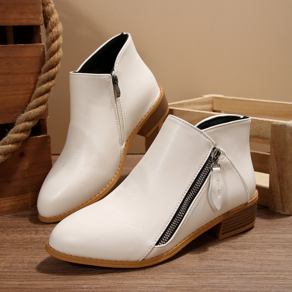 Chunky-Heel Ankle Boots mit spitzer Zehe – Bild 12 | LuxeStyle