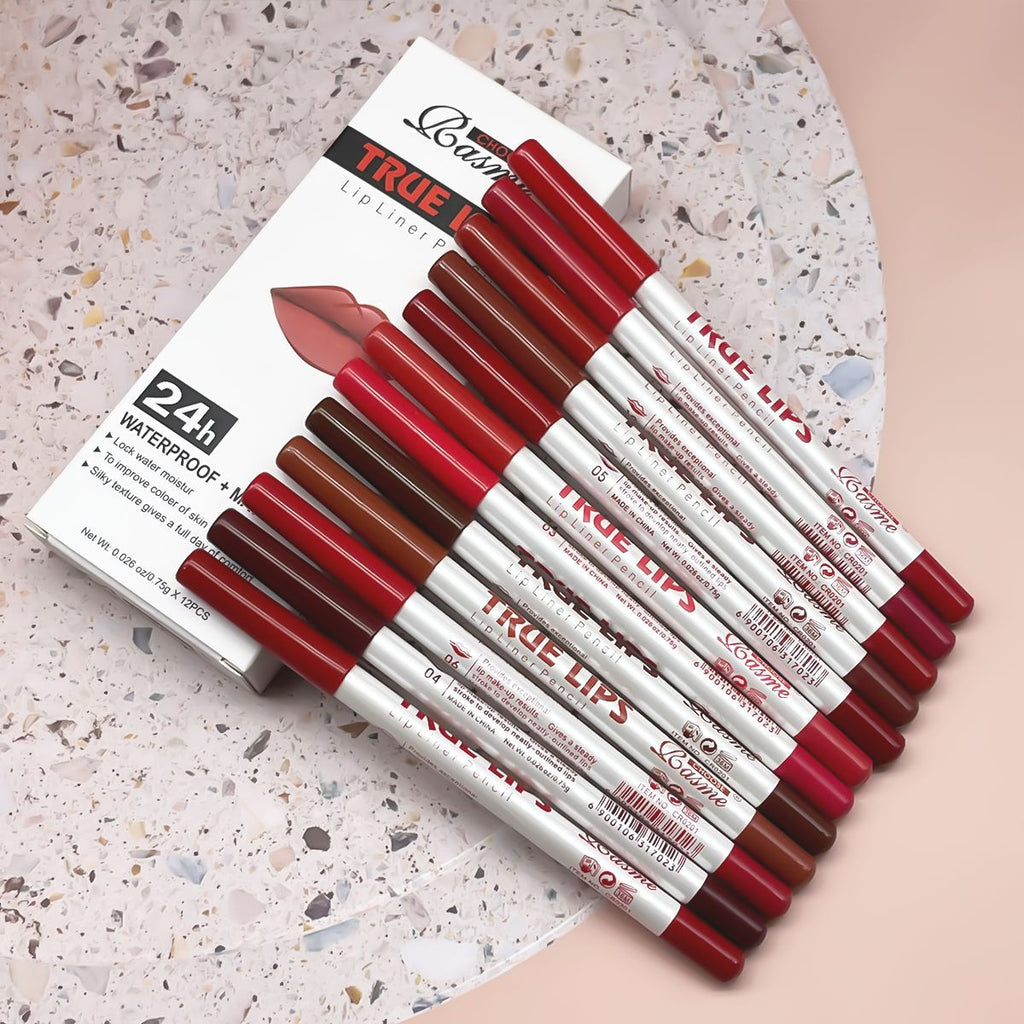 Lippenkonturenstift-Set · 12 Stück | LuxeStyle