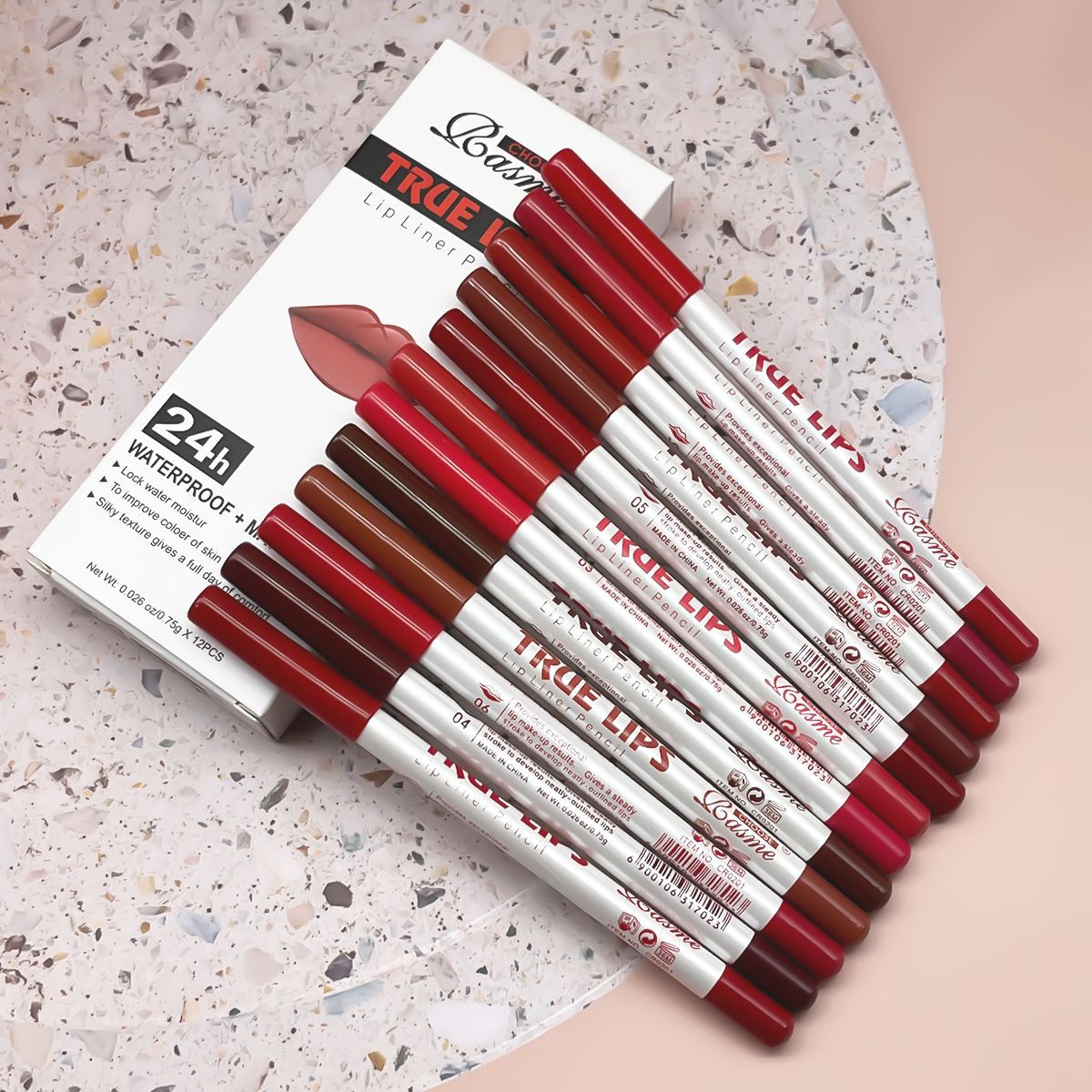 Lippenkonturenstift-Set · 12 Stück | LuxeStyle