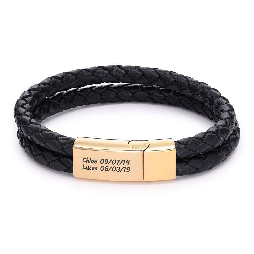 Herrenarmband aus Leder mit Gravur – Bild 7 | LuxeStyle