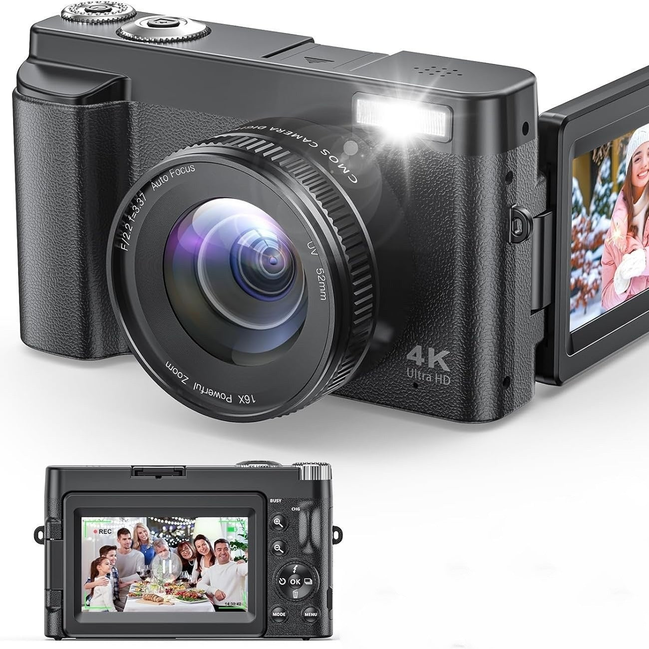 HD Digital Camcorder mit Flip-Screen