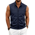 Atmungsaktive Herren-Zip-Weste mit Stehkragen – Bild 2 | LuxeStyle