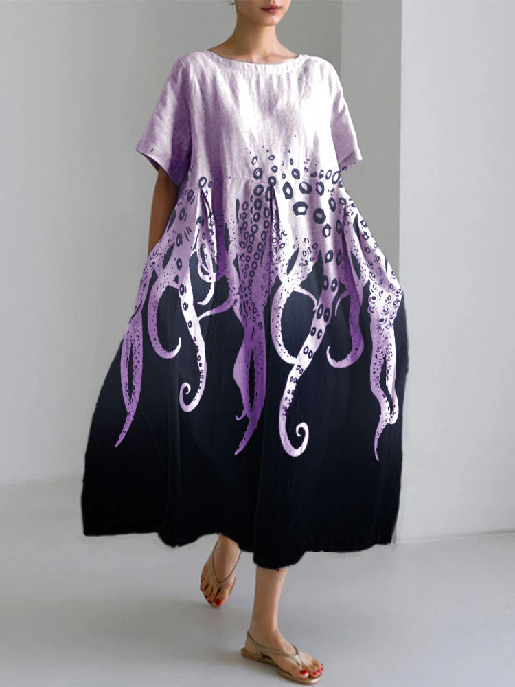 Casual Fashion Kleid mit Digitalprint – Bild 2 | LuxeStyle