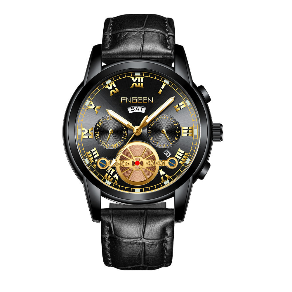 Quarz-Armbanduhr mit Kalender und Edelstahlband – Bild 5 | LuxeStyle