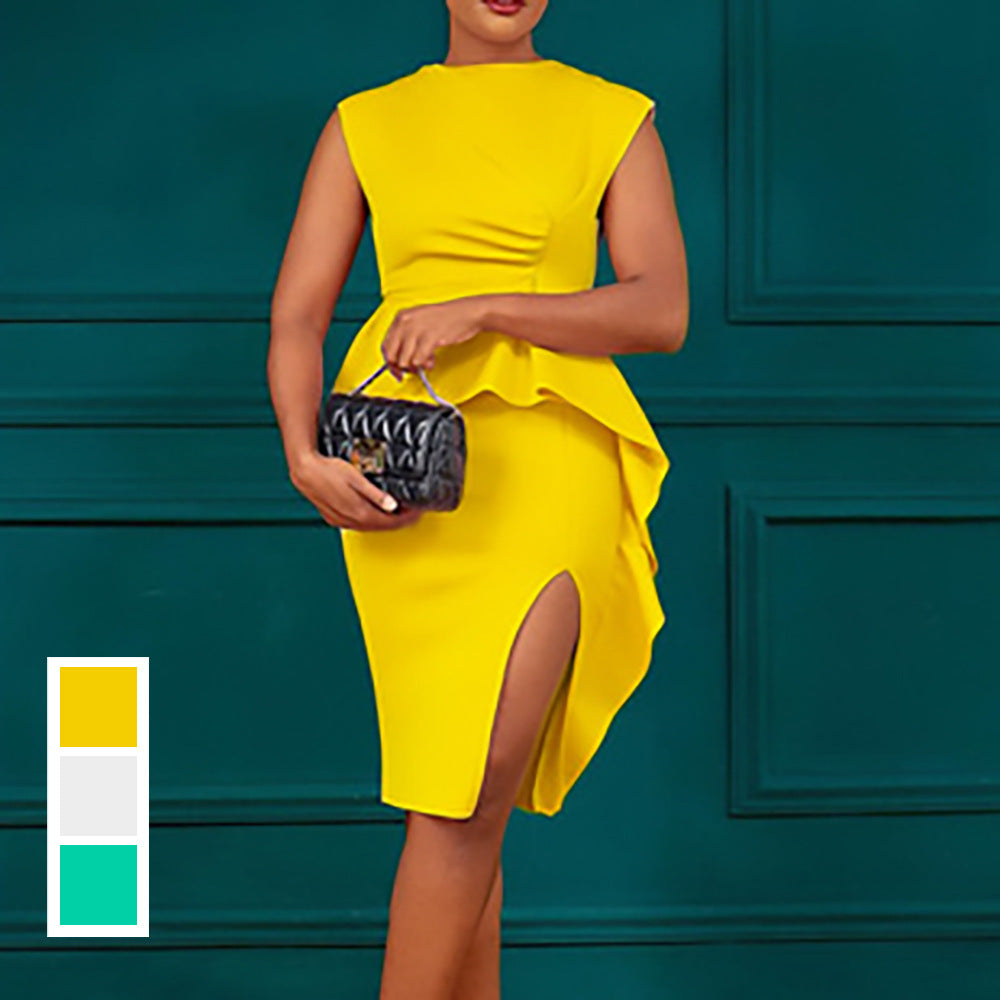 Sommerkleid mit gefälteter Rockschürze – Bild 2 | LuxeStyle