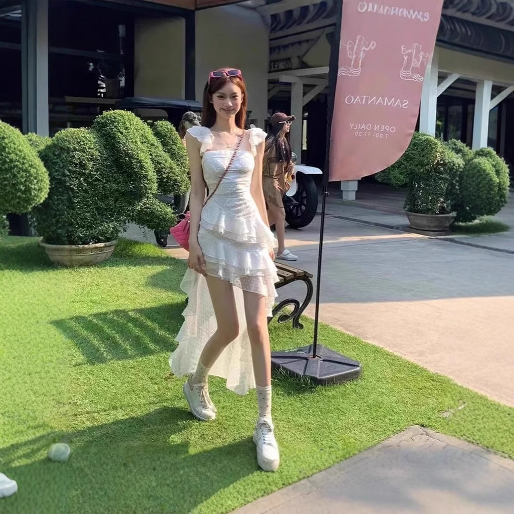 First Love Irreguläres Rüschen-Kleid | LuxeStyle
