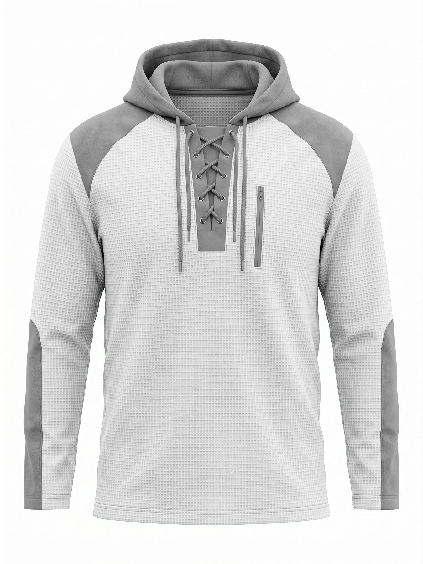 Herren Kapuzenpullover im Waffel-Design