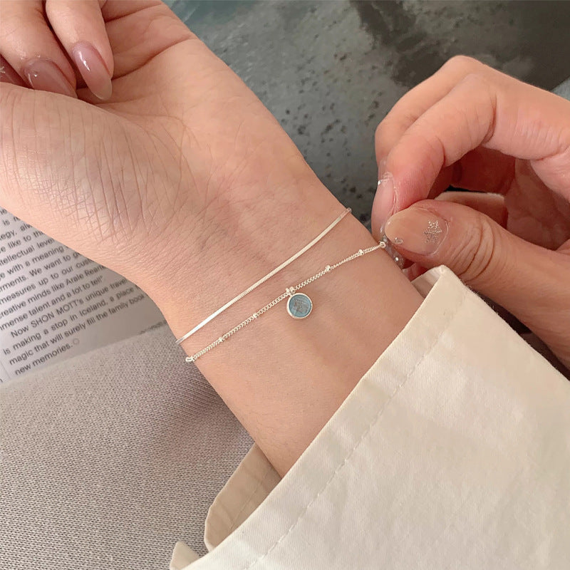 Doppellagiges Armband aus 925er Sterling Silber – Bild 3 | LuxeStyle