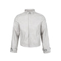 Distressed Leder Off-Shoulder Jacke – Bild 1 | LuxeStyle