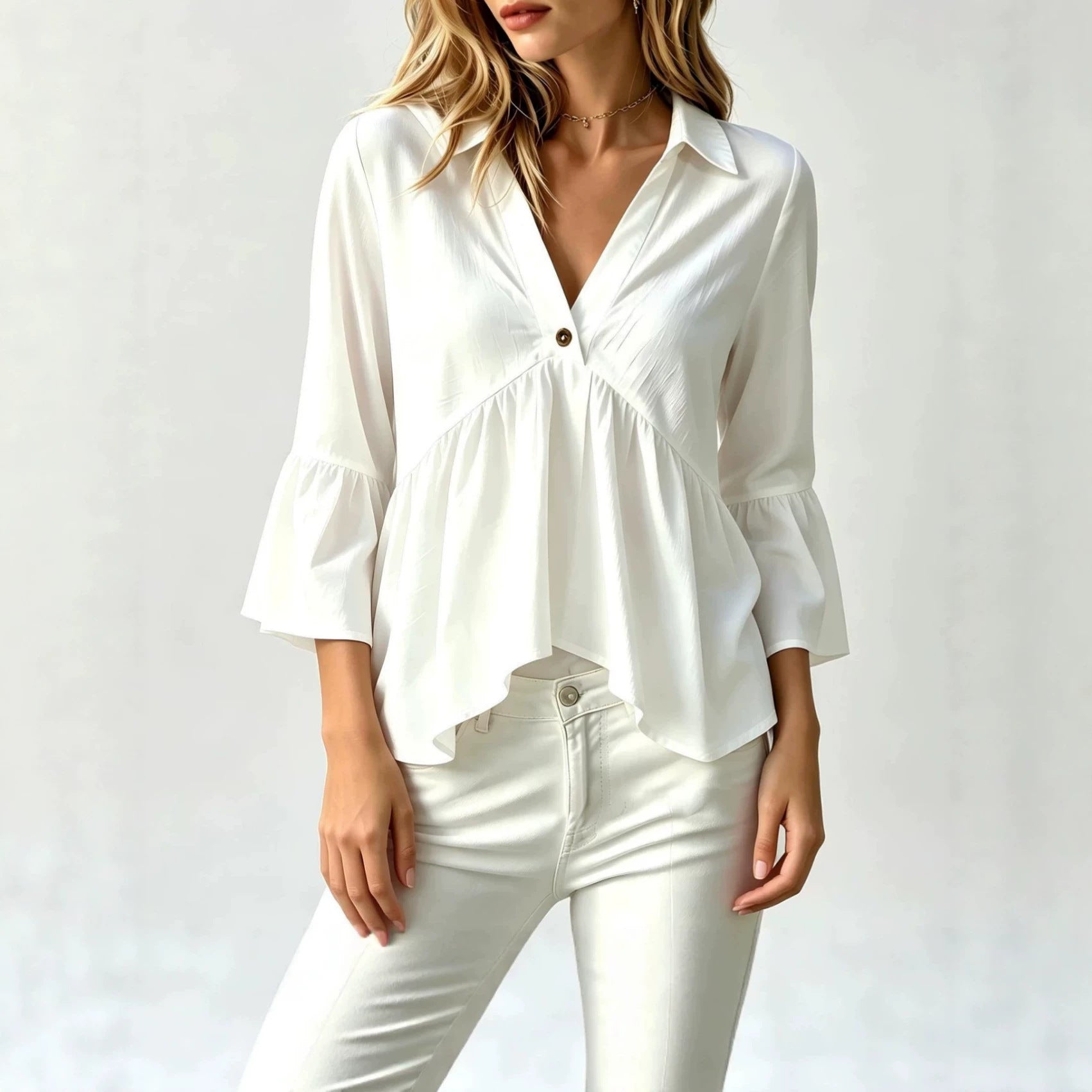 Bluse mit Ruffles