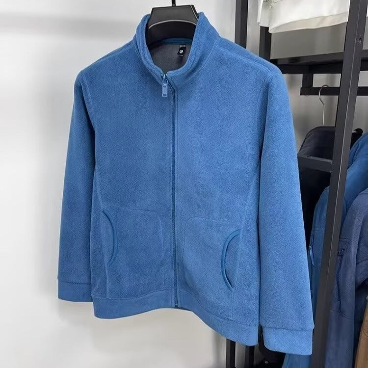 Herren Fleece-Sweatshirt mit Stehkragen – Ansicht 6