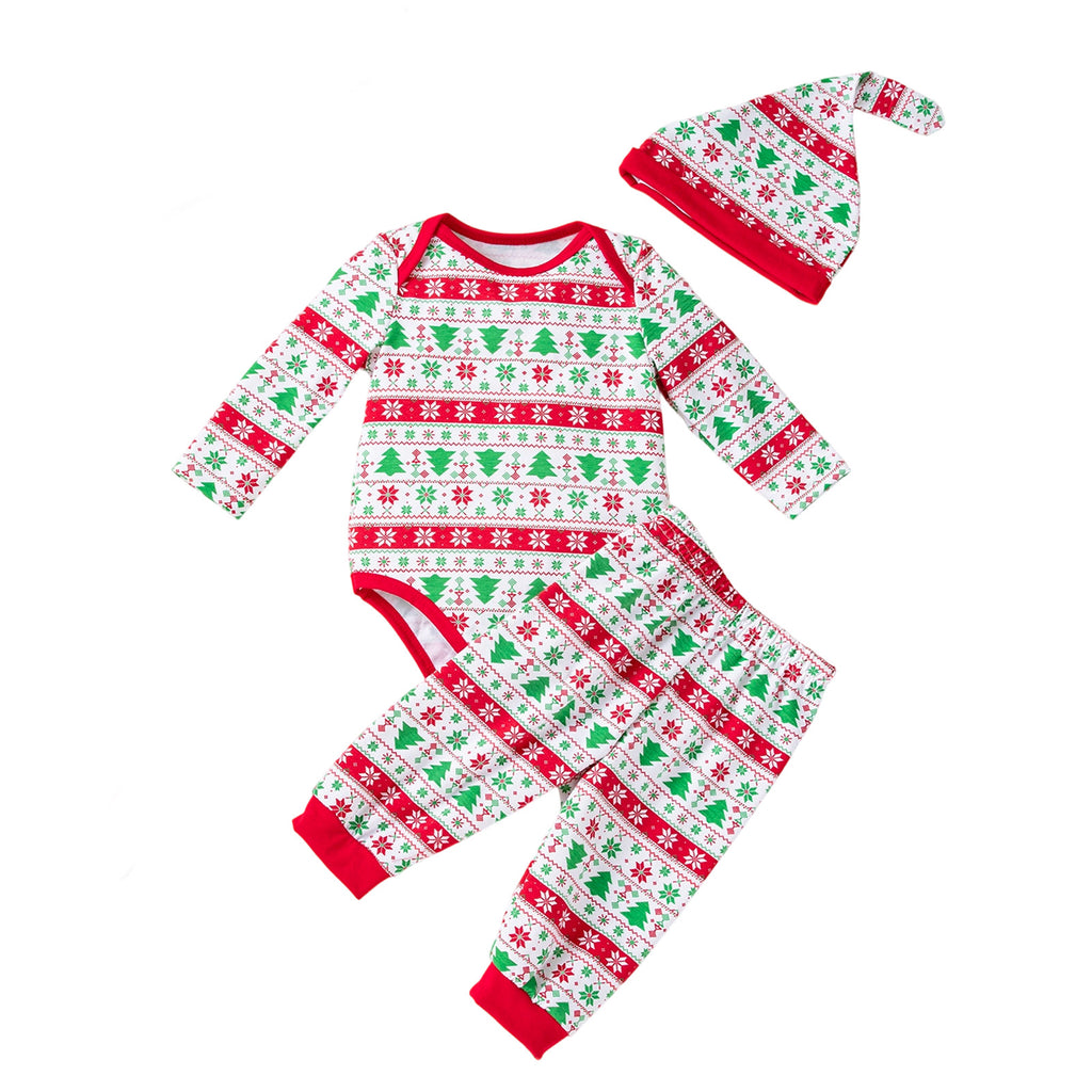 Weihnachtsbaum-Print Body mit Hose und Mütze · 3 Stück – Bild 5 | LuxeStyle