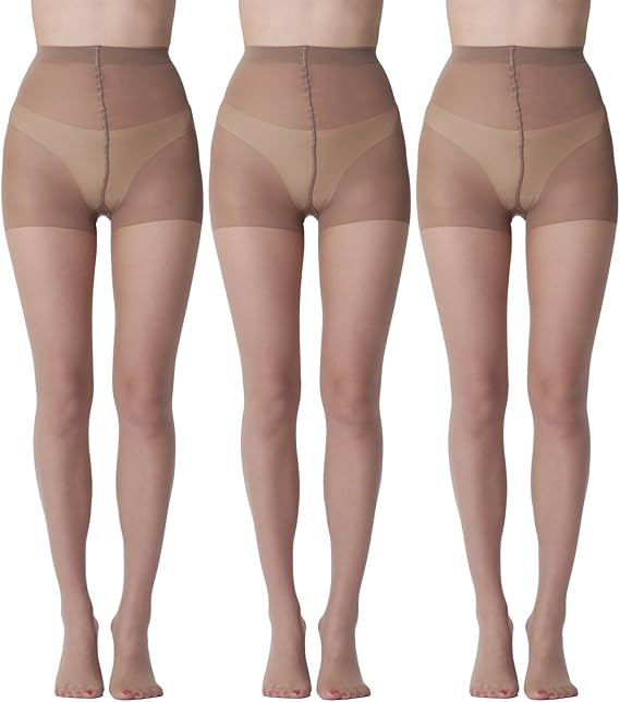 3 Paar 20D Ultra-Sheer Strumpfhosen mit Shaping-Top