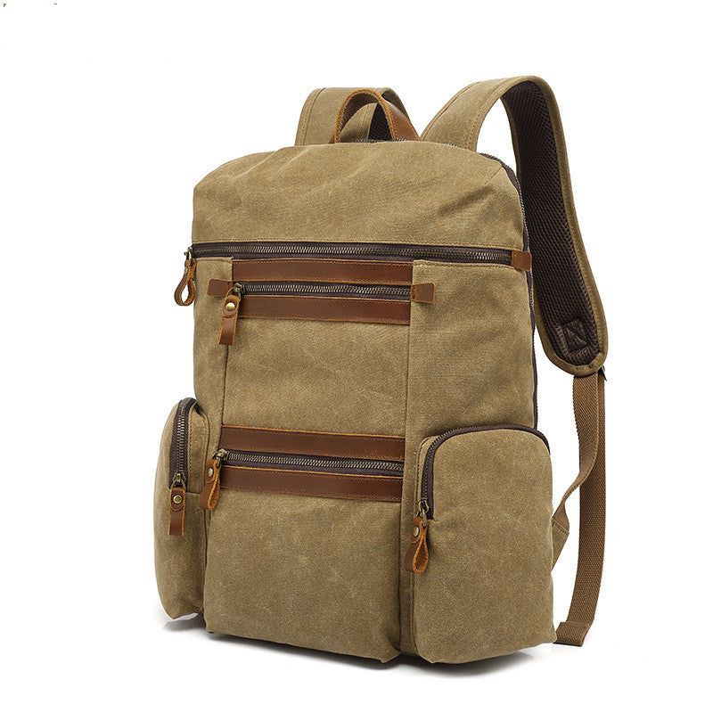 Robuster Laptop-Rucksack aus gewachstem Canvas – Bild 4 | LuxeStyle
