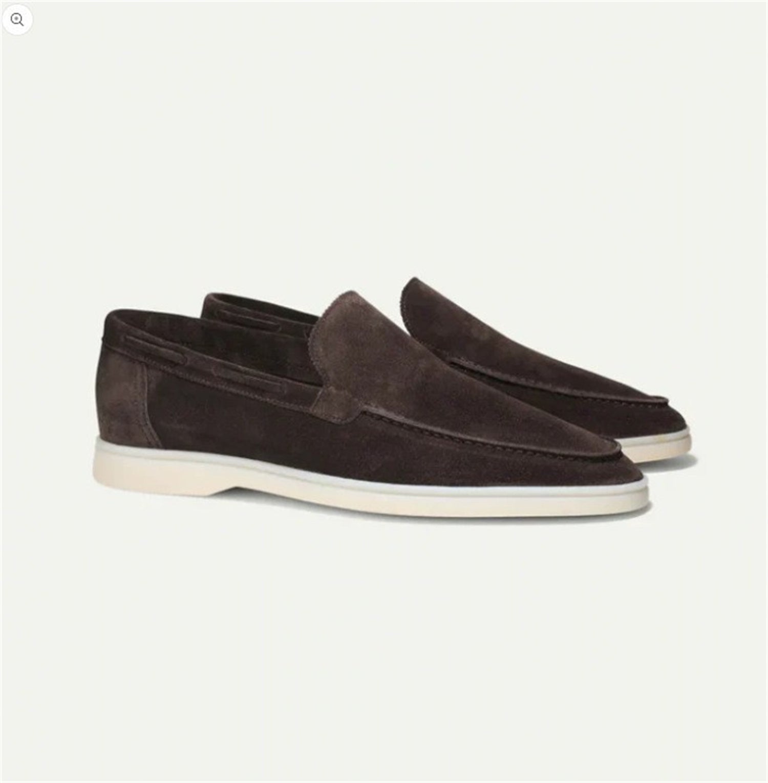 One-Pedal Driving Flat Shoes aus Veloursleder