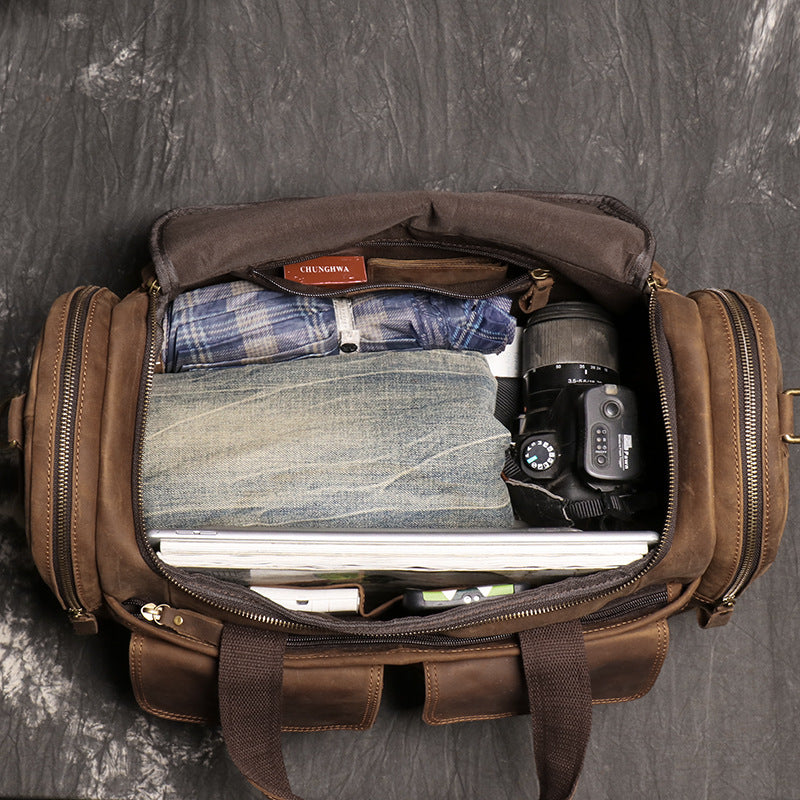 Vintage-Leder Reisetasche