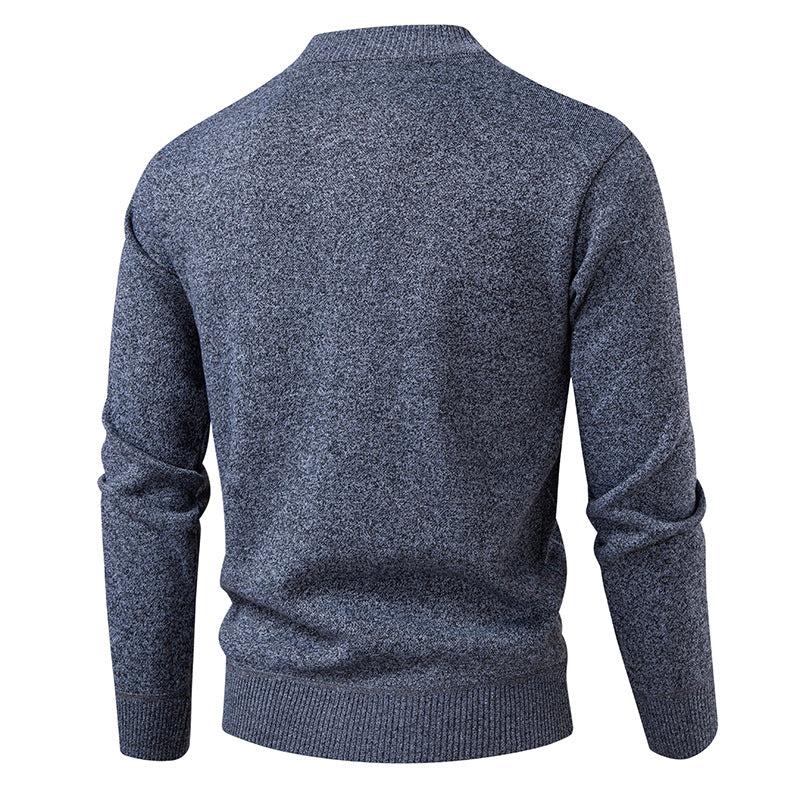 Gerippter Strickpullover mit Wellenmuster