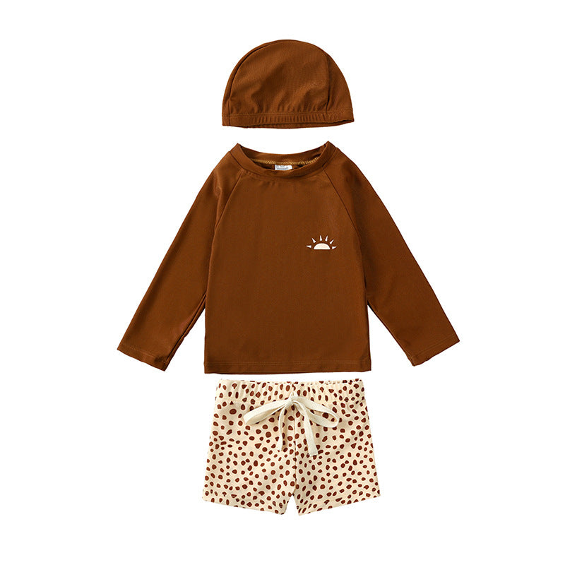 Kinder Langarm-Badeanzug mit Cartoon-Muster | LuxeStyle