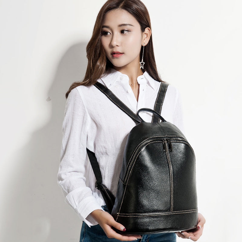 Lederrucksack im College-Stil – Bild 3 | LuxeStyle