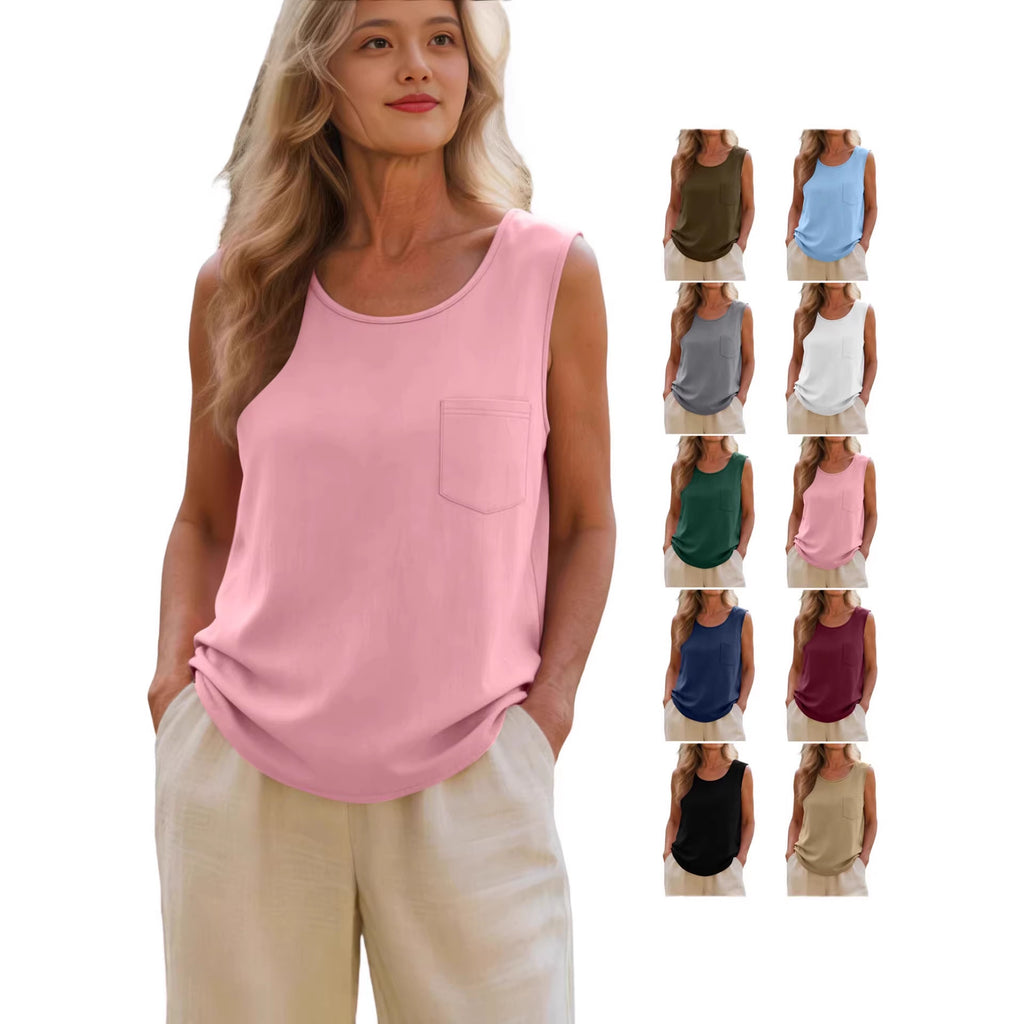 Lässiges Leinen-Baumwoll-Top für Damen – Bild 6 | LuxeStyle