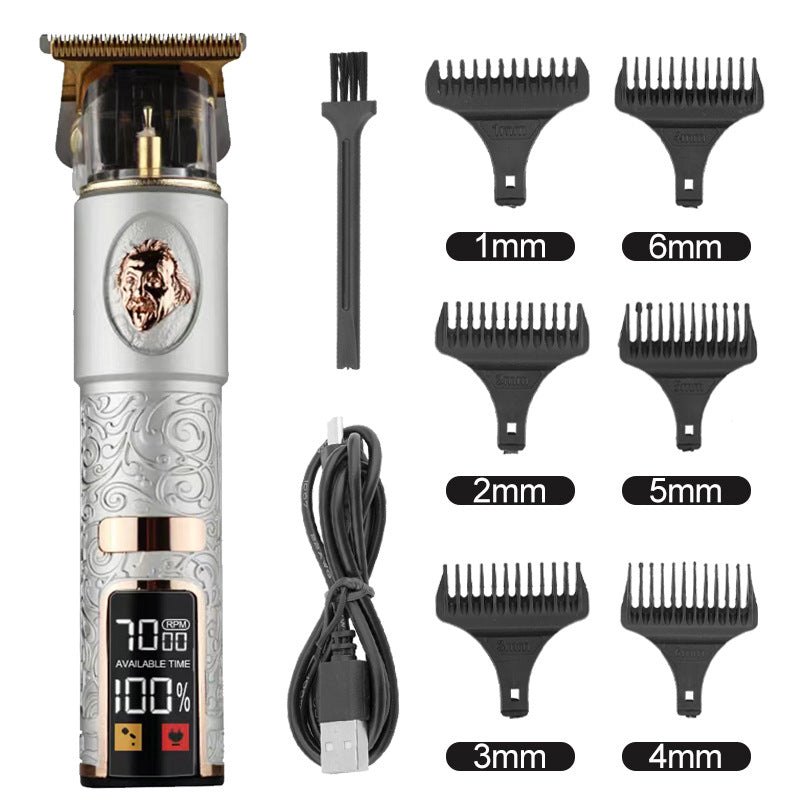 Retro-Haartrimmer mit Öl-Kopfgravierung