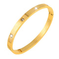 Titanstahl-Armband mit vier Steinen – Bild 1 | LuxeStyle