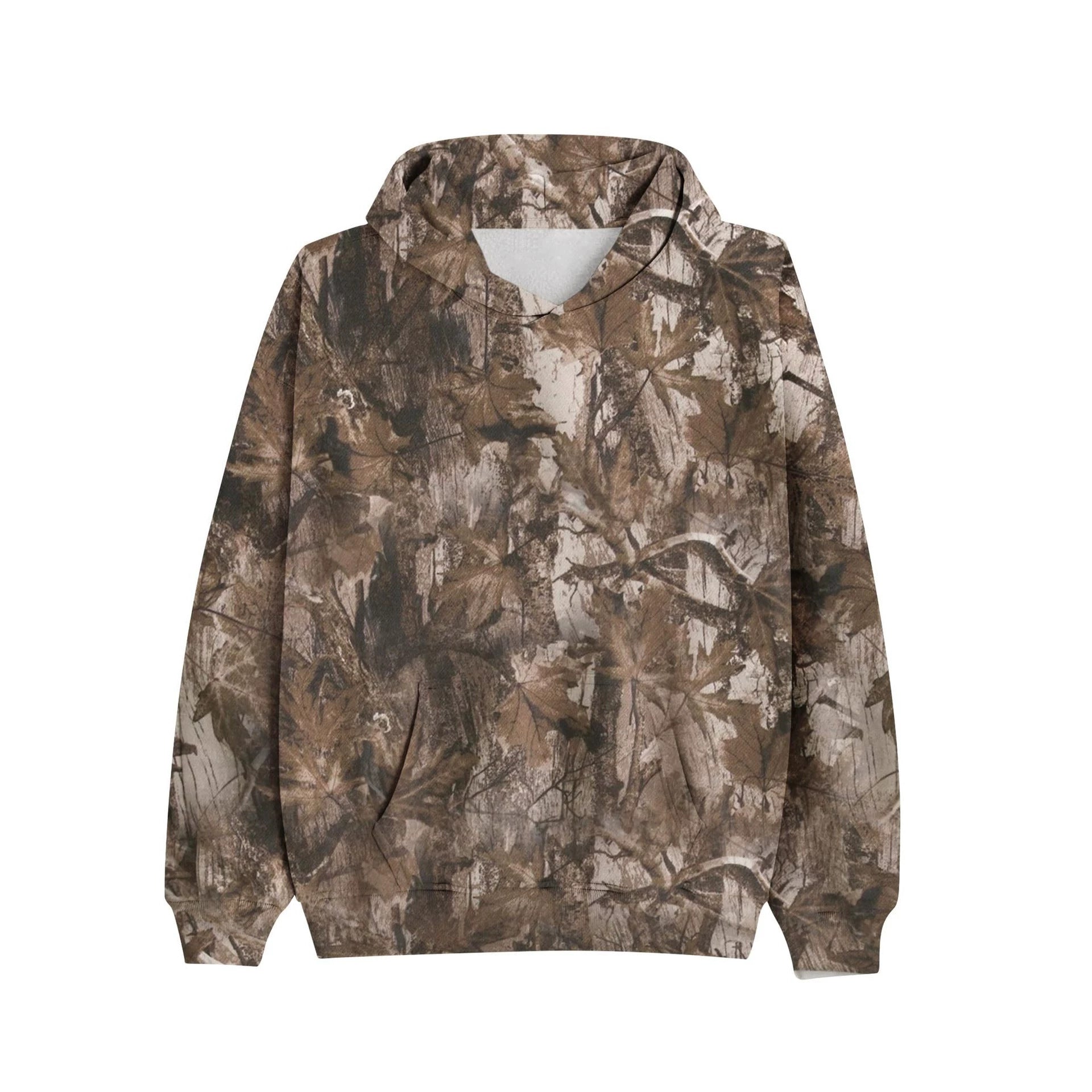 Weiten Bäumchenmuster-Hoodie