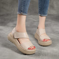 Vintage-Sandalen mit Klettverschluss