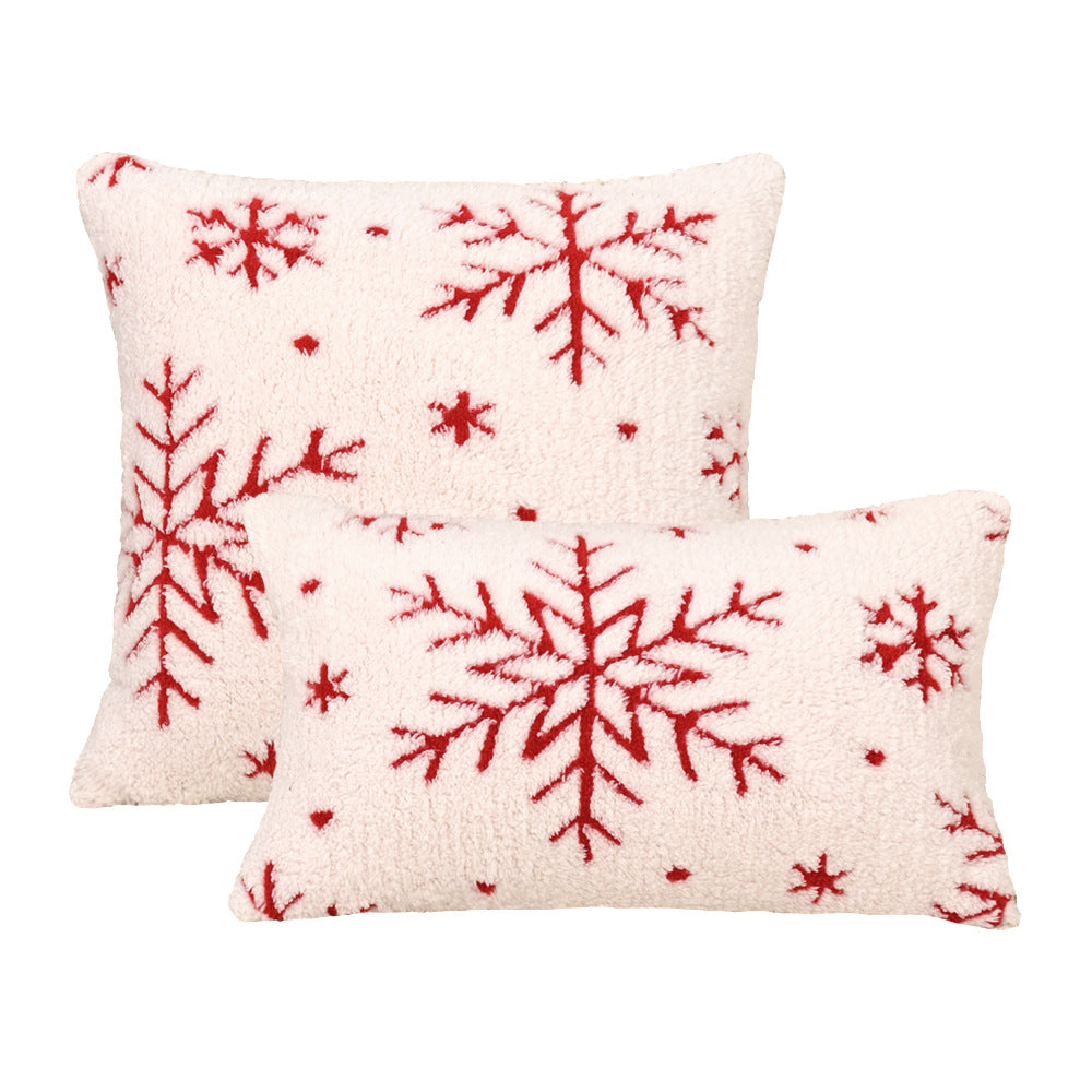 Nordisches Jacquard-Kissen mit Schneeflocken – Bild 4 | LuxeStyle