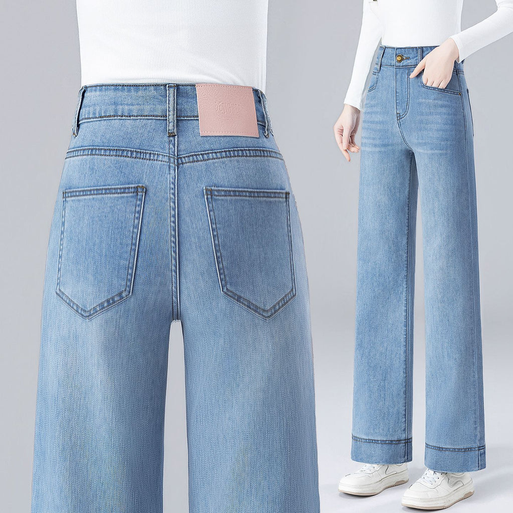 Cropped Wide-Leg Jeans mit hoher Taille