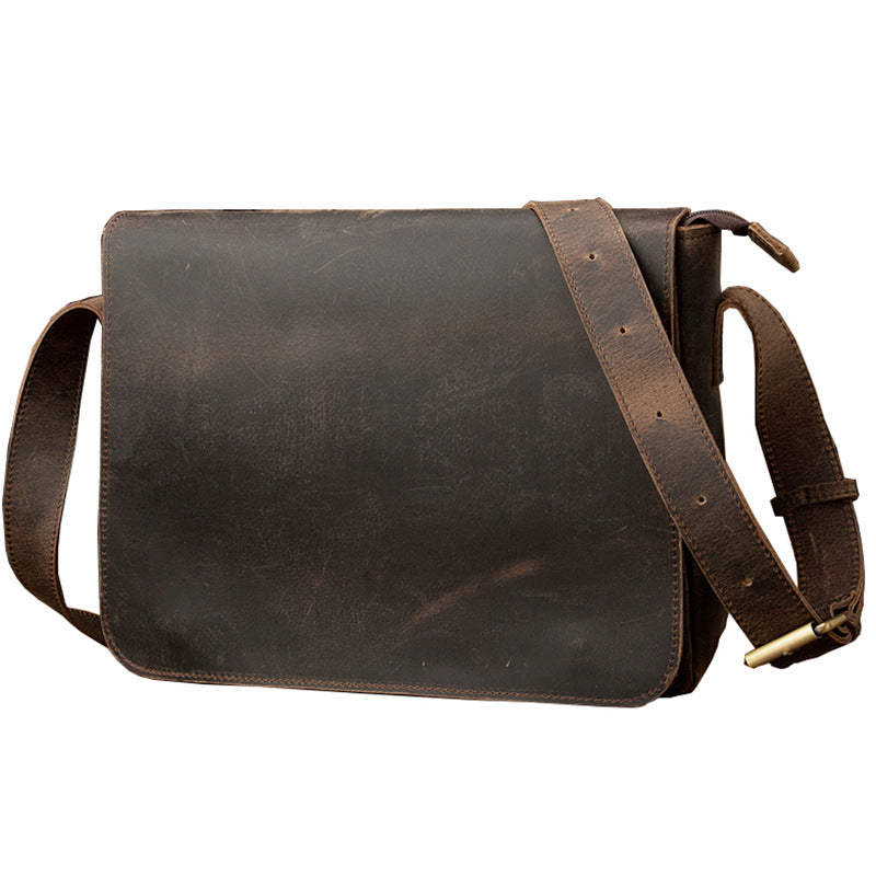 Retro-Schultertasche aus Leder für Herren – Bild 5 | LuxeStyle