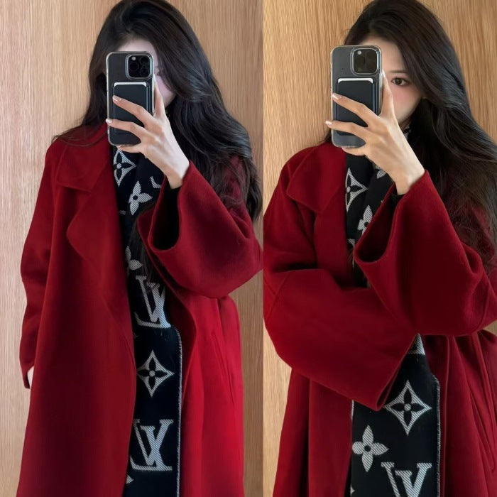 Wollmantel mit Daunenfutter für Damen