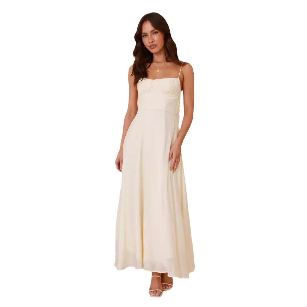 Trägerloses A-Linien-Kleid mit Schlitz – Bild 6 | LuxeStyle