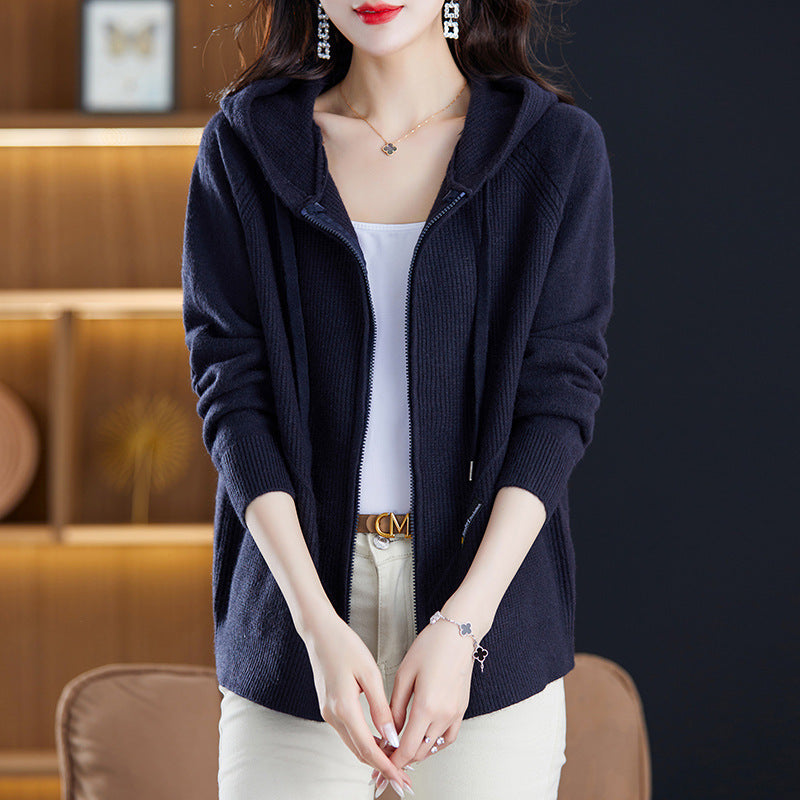 Hoodie-Cardigan im Western-Stil