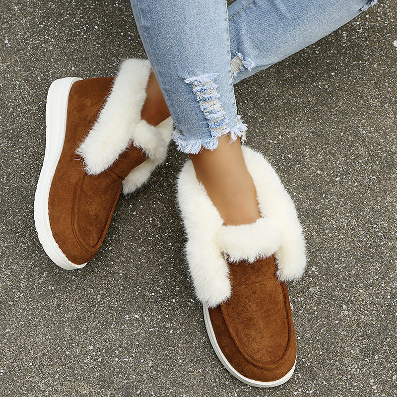 Warme Winter Ankle Boots mit Plüschfutter