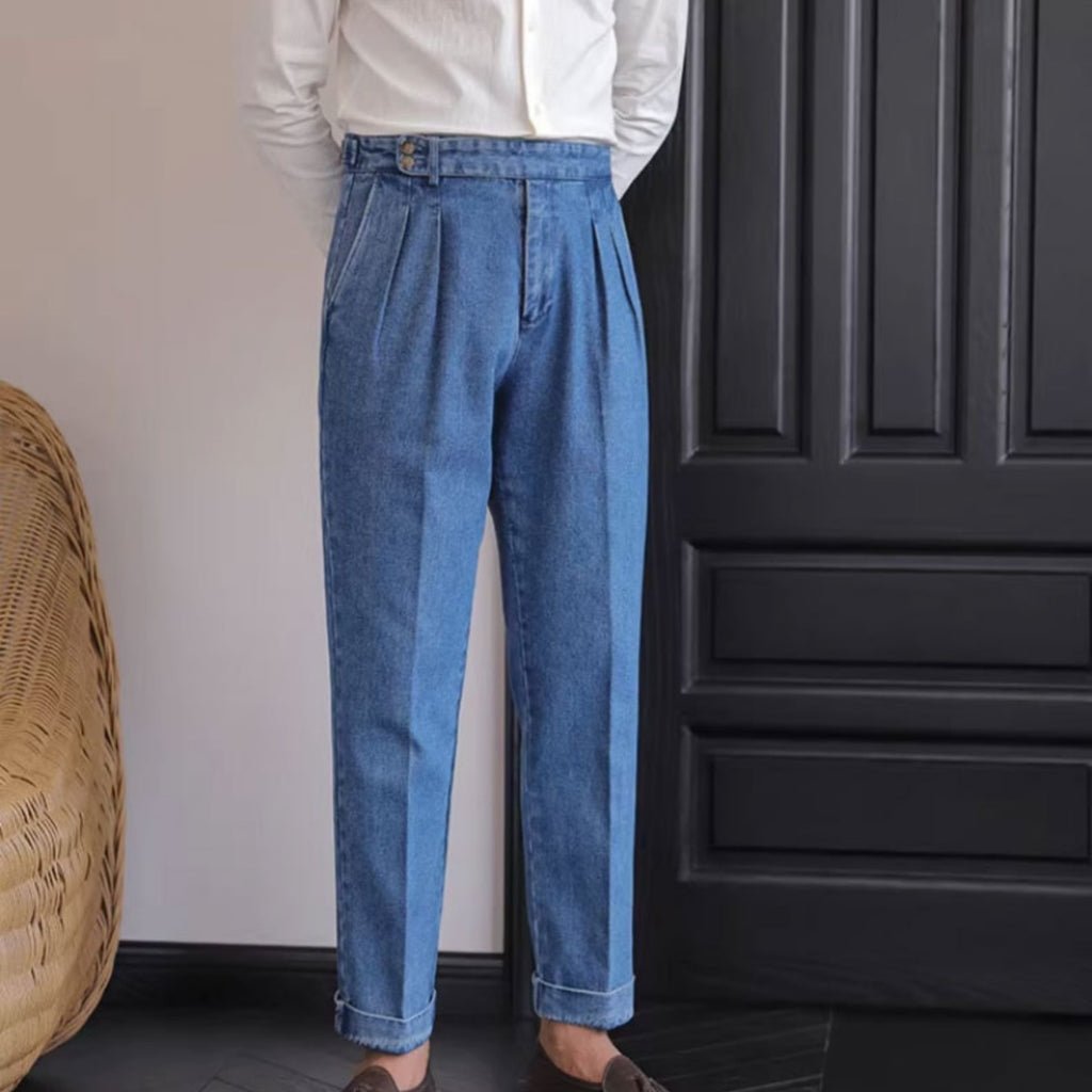 High Waist Straight-Leg Jeans für Herren