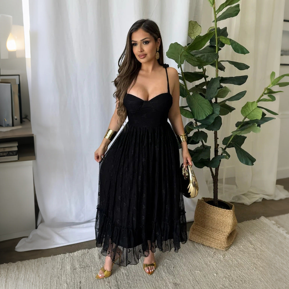 Casual A-Linien Mesh-Kleid für Damen