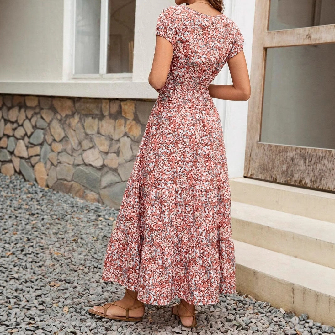 Elegant Kurzarm Damenkleid