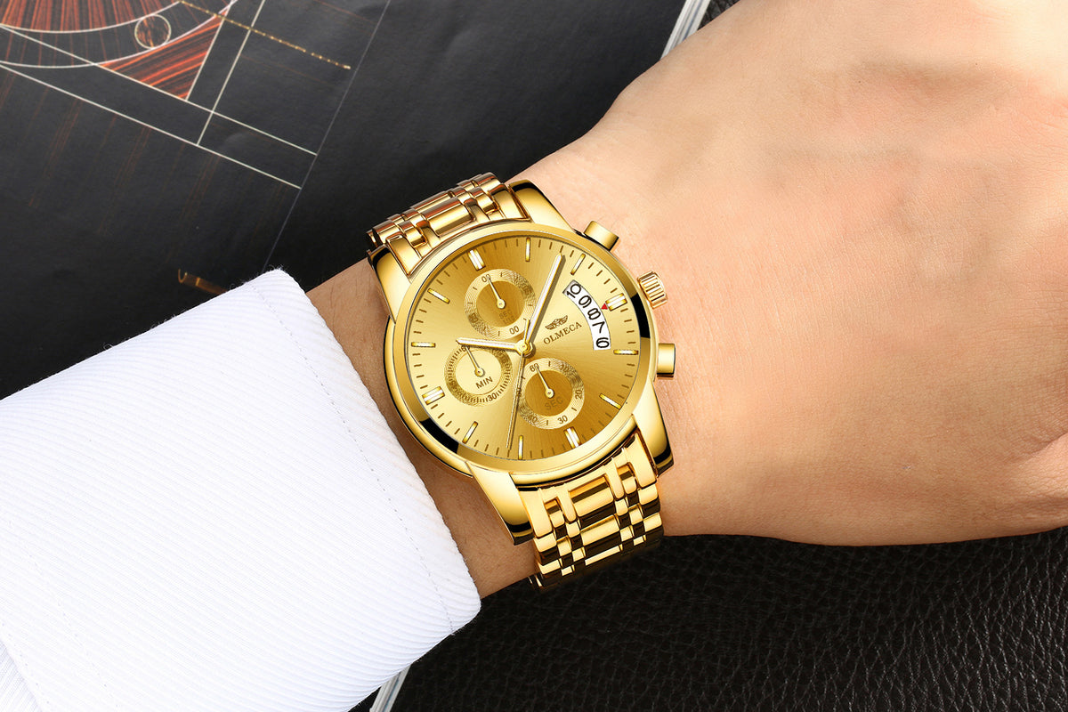 Butterfly-Clip Stahlarmband Herren-Wasseruhr Leuchtfunktion – Bild 6 | LuxeStyle