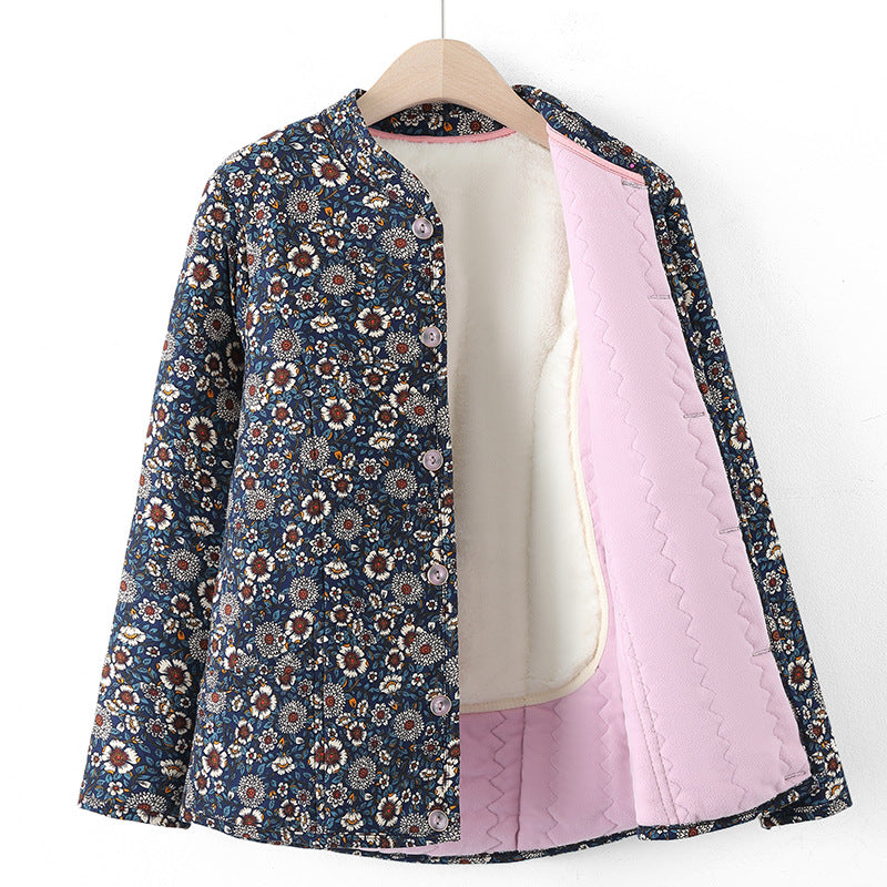 Floral Polyesterjacke für ältere Damen – Bild 5 | LuxeStyle