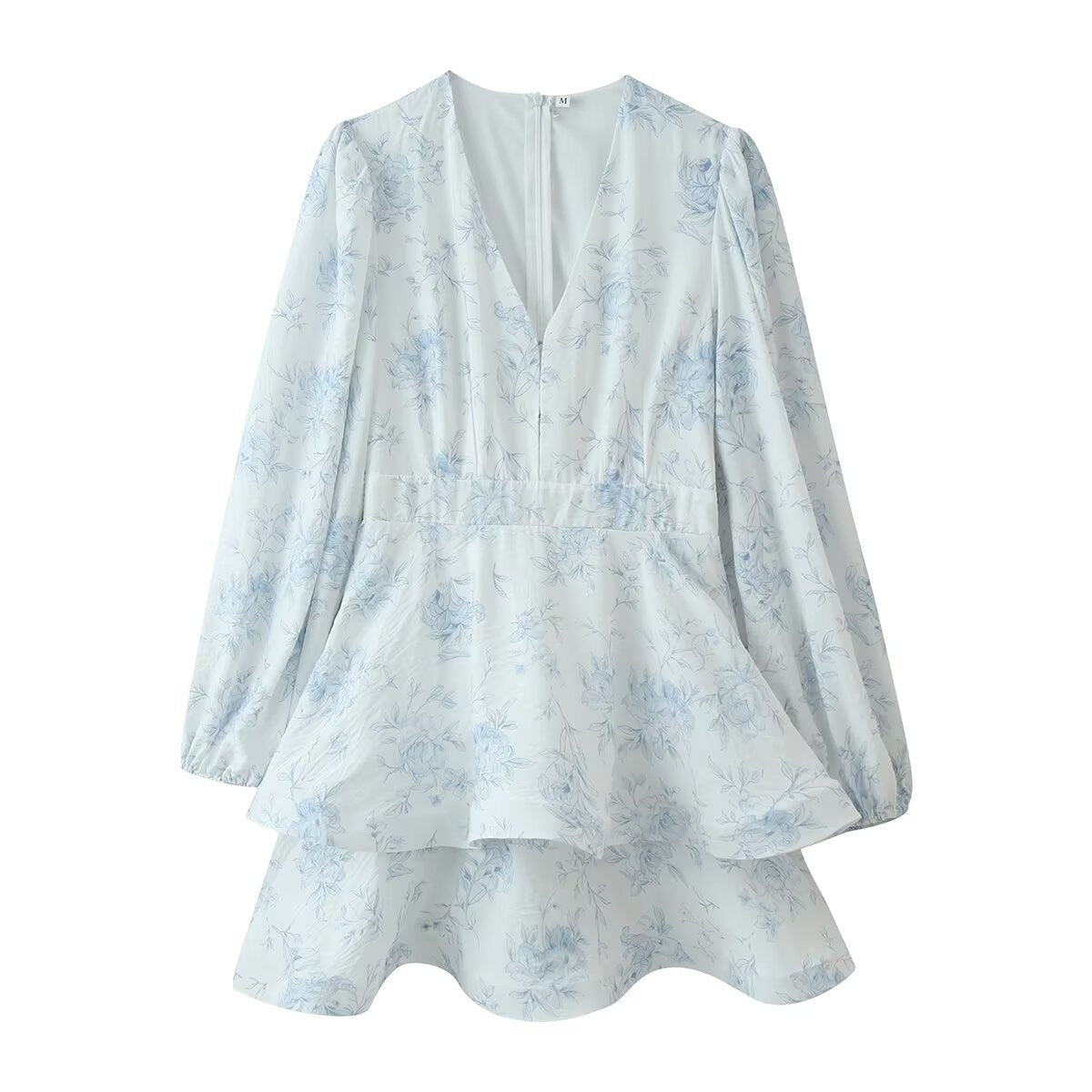 Gelbe Blumen Midi-Kleid