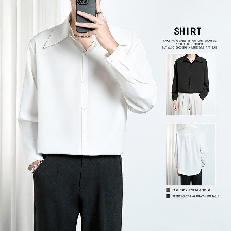 KOREAN STYLE DRAPIERENDES HERRENHEMD | LuxeStyle