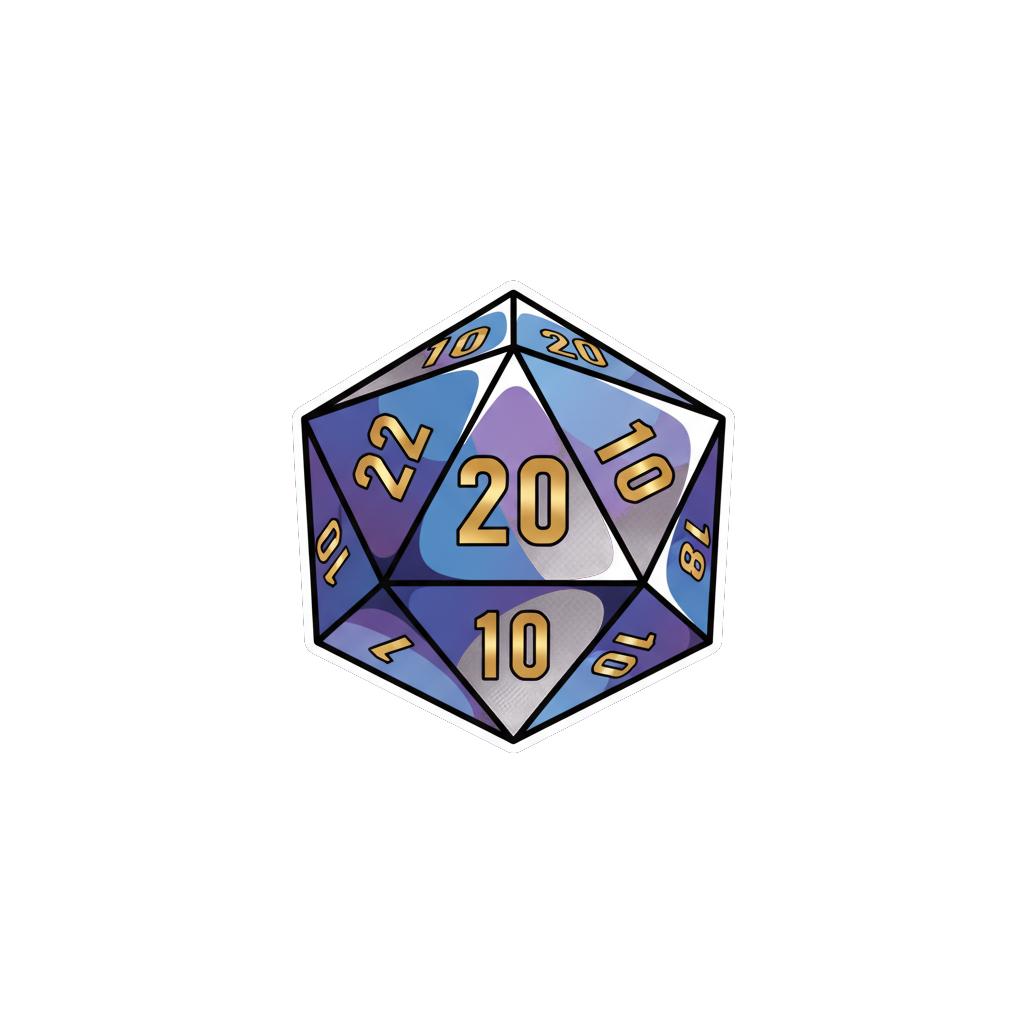 Sticker «Dice D20»